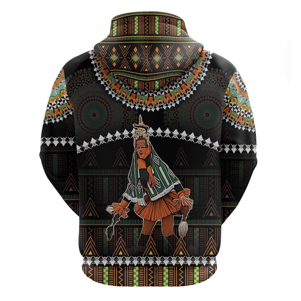 Ivory Coast Festival Of Masks Hoodie Traditional Zaouli Dance