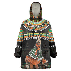 Ivory Coast Festival Of Masks Kid Wearable Blanket Hoodie Traditional Zaouli Dance