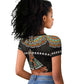 Ivory Coast Festival Of Masks Raglan Cropped T shirt Traditional Zaouli Dance