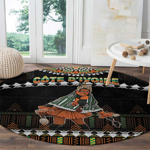 Ivory Coast Festival Of Masks Round Carpet Traditional Zaouli Dance