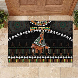 Ivory Coast Festival Of Masks Rubber Doormat Traditional Zaouli Dance