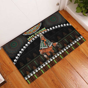 Ivory Coast Festival Of Masks Rubber Doormat Traditional Zaouli Dance