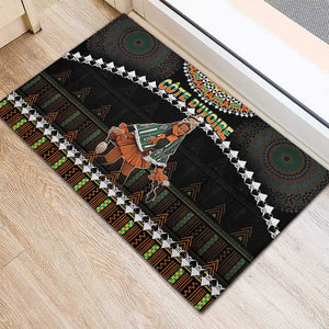 Ivory Coast Festival Of Masks Rubber Doormat Traditional Zaouli Dance