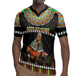 Ivory Coast Festival Of Masks Rugby Jersey Traditional Zaouli Dance