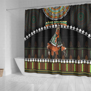 Ivory Coast Festival Of Masks Shower Curtain Traditional Zaouli Dance