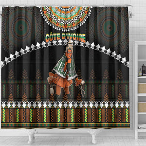 Ivory Coast Festival Of Masks Shower Curtain Traditional Zaouli Dance