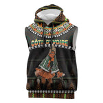 Ivory Coast Festival Of Masks Sleeveless Hoodie Traditional Zaouli Dance - African Pride