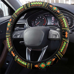 Ivory Coast Festival Of Masks Steering Wheel Cover Traditional Zaouli Dance