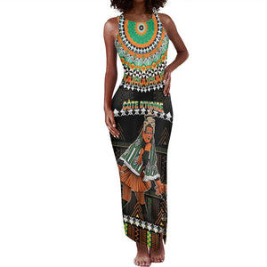 Ivory Coast Festival Of Masks Tank Maxi Dress Traditional Zaouli Dance