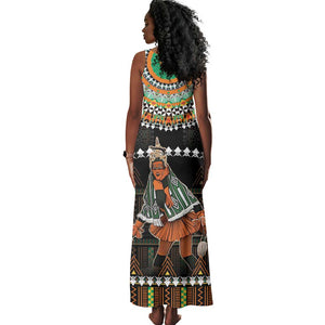 Ivory Coast Festival Of Masks Tank Maxi Dress Traditional Zaouli Dance