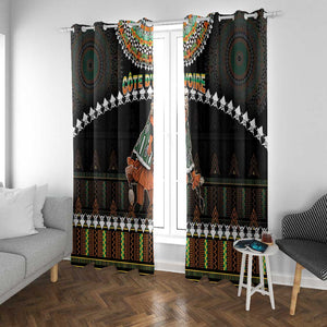 Ivory Coast Festival Of Masks Window Curtain Traditional Zaouli Dance