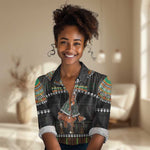 Ivory Coast Festival Of Masks Women Casual Shirt Traditional Zaouli Dance LT05