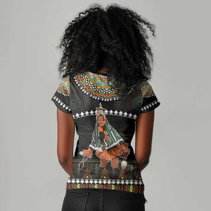 Ivory Coast Festival Of Masks Women V-Neck T-Shirt Traditional Zaouli Dance