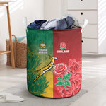 South Africa And England Rugby Laundry Basket Springboks And Red Rose Together - African Pride