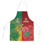 South Africa And England Rugby Apron Springboks And Red Rose Together - African Pride
