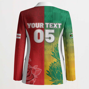 South Africa And England Rugby Custom Blazer Springboks And Red Rose Together - African Pride