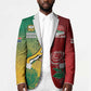 South Africa And England Rugby Custom Blazer Springboks And Red Rose Together - African Pride