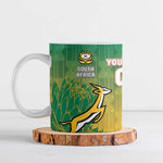 South Africa And England Rugby Custom Ceramic Mug Springboks And Red Rose Together - African Pride