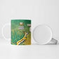 South Africa And England Rugby Custom Ceramic Mug Springboks And Red Rose Together - African Pride