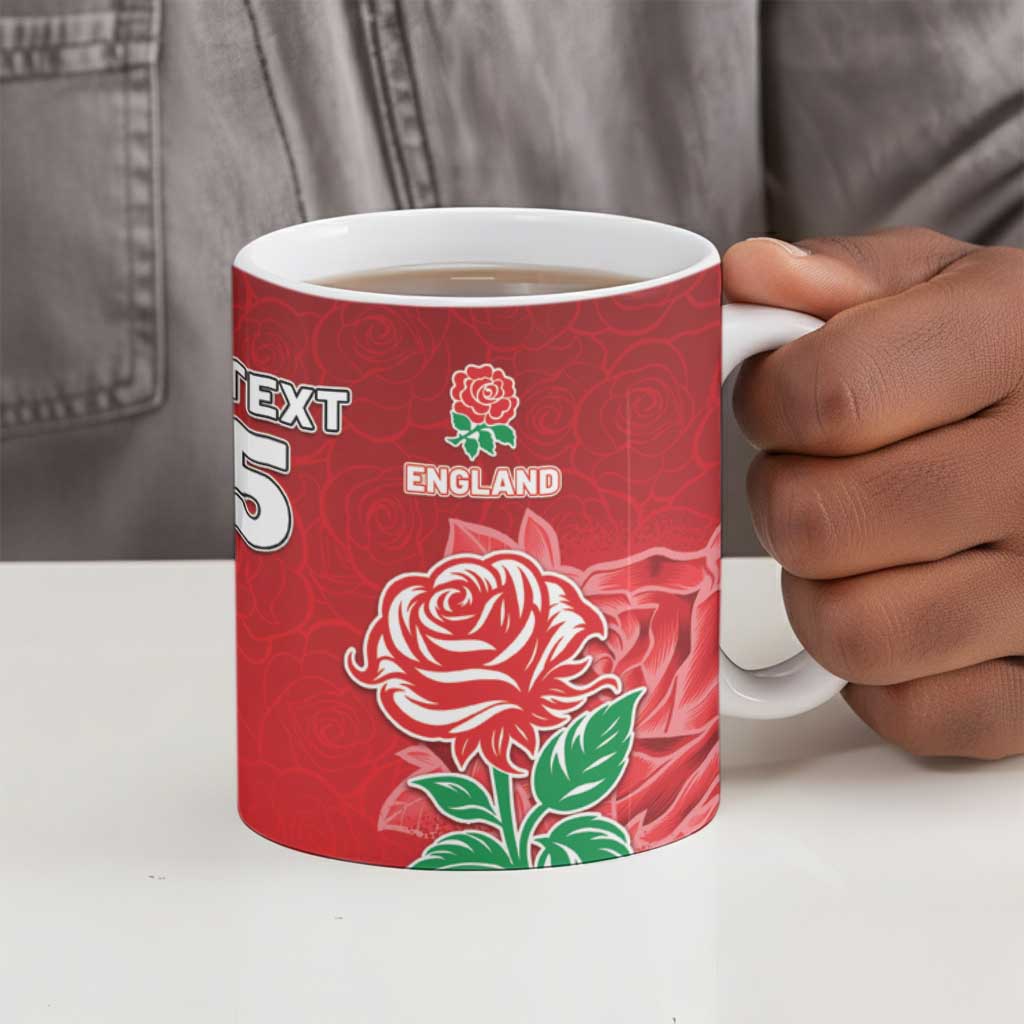 South Africa And England Rugby Custom Ceramic Mug Springboks And Red Rose Together - African Pride
