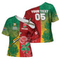 South Africa And England Rugby Custom Cross Shoulder Shirt Springboks And Red Rose Together - African Pride
