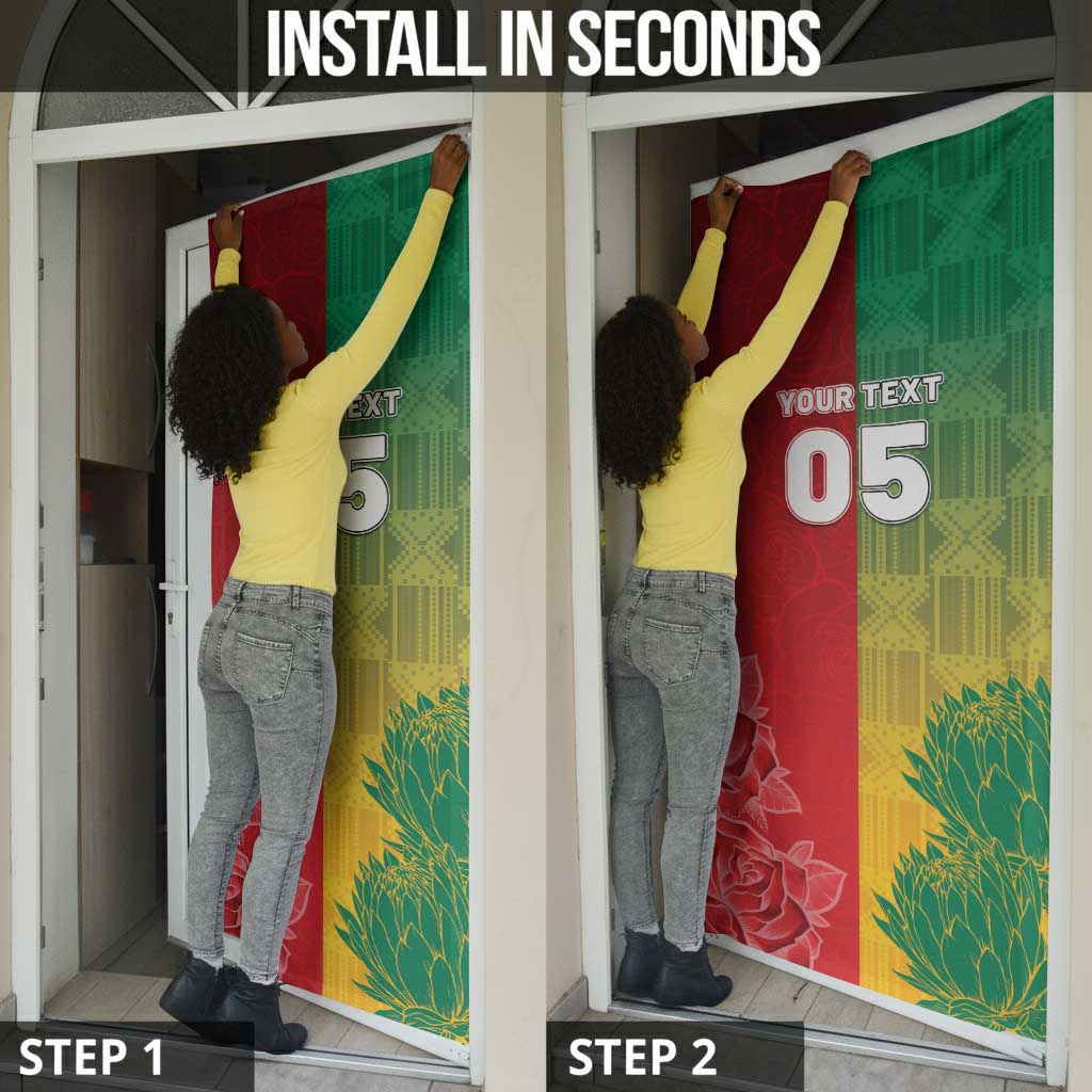 South Africa And England Rugby Custom Door Cover Springboks And Red Rose Together - African Pride
