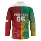 South Africa And England Rugby Custom Hockey Jersey Springboks And Red Rose Together - African Pride