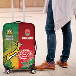 South Africa And England Rugby Luggage Cover Springboks And Red Rose Together - African Pride