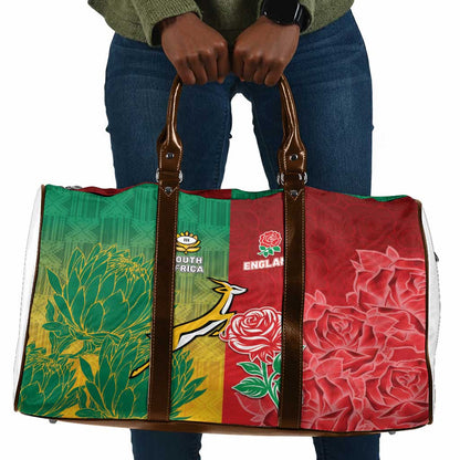 South Africa And England Rugby Travel Bag Springboks And Red Rose Together - African Pride