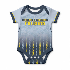 Custom Antigua And Barbuda 2026 Cricket Baby Onesie Fly High Falcons