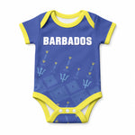 Custom Barbados 2026 Cricket Baby Onesie Tridents Rise
