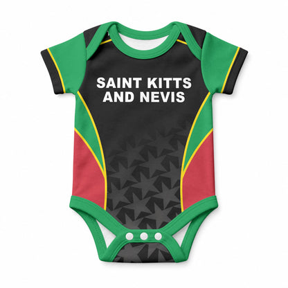 Custom Saint Kitts And Nevis 2026 Cricket Baby Onesie Unique Style
