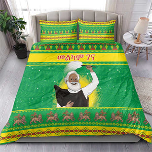 Afro Ethiopia Christmas Bedding Set Melkam Gena Yegena Abat