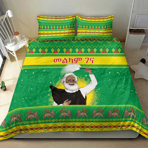 Afro Ethiopia Christmas Bedding Set Melkam Gena Yegena Abat