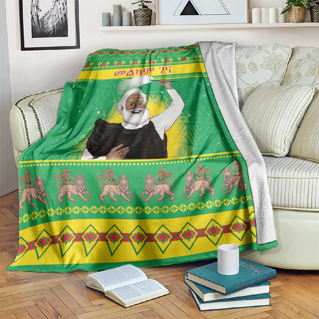 Afro Ethiopia Christmas Blanket Melkam Gena Yegena Abat