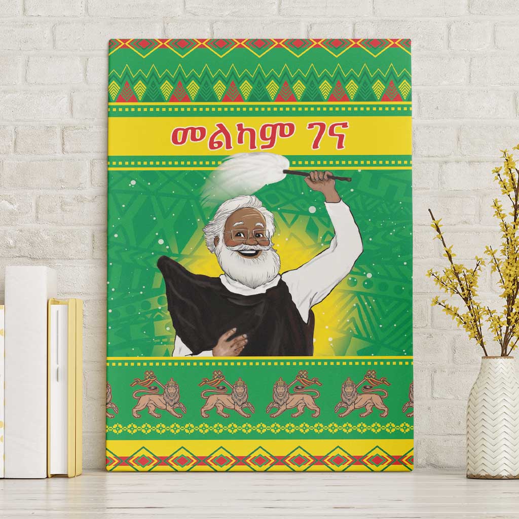 Afro Ethiopia Christmas Canvas Wall Art Melkam Gena Yegena Abat