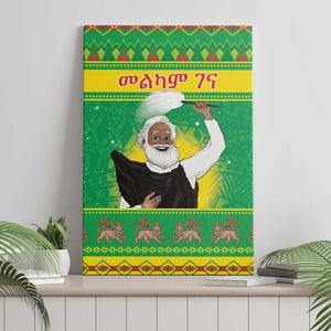 Afro Ethiopia Christmas Canvas Wall Art Melkam Gena Yegena Abat