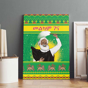 Afro Ethiopia Christmas Canvas Wall Art Melkam Gena Yegena Abat