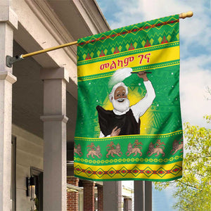 Afro Ethiopia Christmas Garden Flag Melkam Gena Yegena Abat