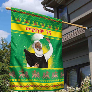 Afro Ethiopia Christmas Garden Flag Melkam Gena Yegena Abat