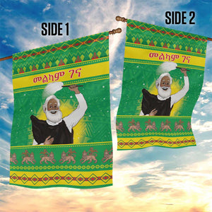 Afro Ethiopia Christmas Garden Flag Melkam Gena Yegena Abat