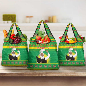 Afro Ethiopia Christmas Grocery Bag Melkam Gena Yegena Abat