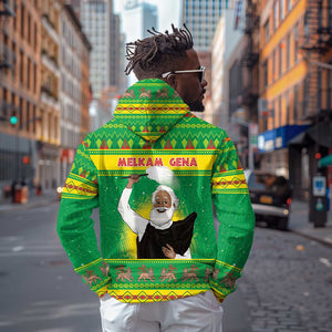 Afro Ethiopia Christmas Hoodie Melkam Gena Yegena Abat