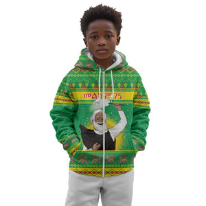 Afro Ethiopia Christmas Kid Hoodie Melkam Gena Yegena Abat