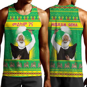 Afro Ethiopia Christmas Men Tank Top Melkam Gena Yegena Abat