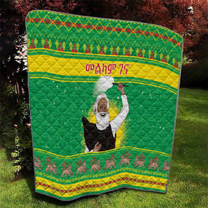 Afro Ethiopia Christmas Quilt Melkam Gena Yegena Abat