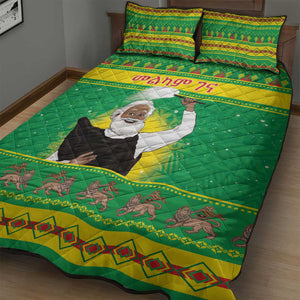 Afro Ethiopia Christmas Quilt Bed Set Melkam Gena Yegena Abat