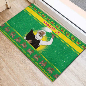 Afro Ethiopia Christmas Rubber Doormat Melkam Gena Yegena Abat