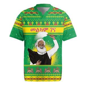 Afro Ethiopia Christmas Rugby Jersey Melkam Gena Yegena Abat