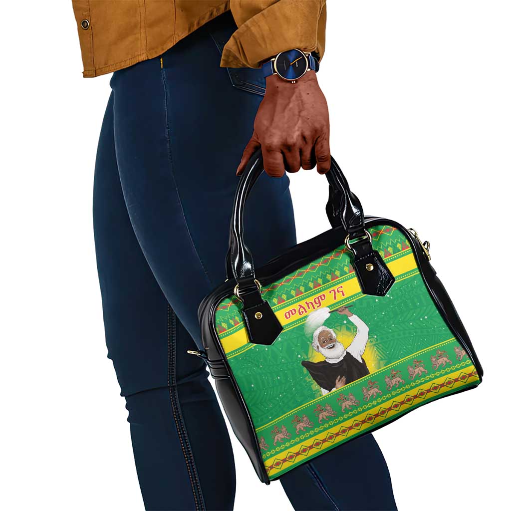 Afro Ethiopia Christmas Shoulder Handbag Melkam Gena Yegena Abat